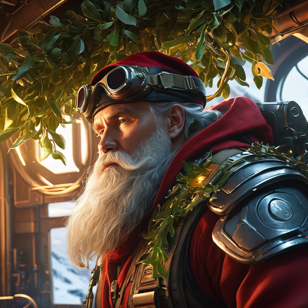 03670-juggernautXL_version6Rundiffusion Christmas Santa Mercenary, hiding in mistletoe, sharp details, the expanse scifi, immersive virtual reality realm, concentrated.jpg